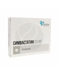 Simvastatin tablets 20mg, No. 30 Ozone | Buy Online