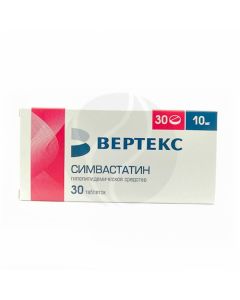 Simvastatin tablets p / o 10mg, No. 30 Vertex | Buy Online