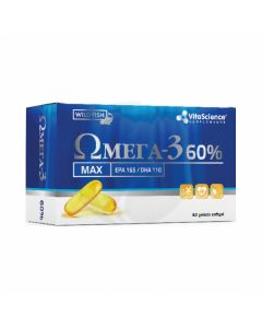 Vitascience Omega -3 60% capsule dietary supplement 1000mg, No. 60 | Buy Online