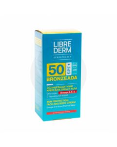 Librederm Bronzeada Sunscreen SPF50 with Omega 3-6-9, 150ml | Buy Online