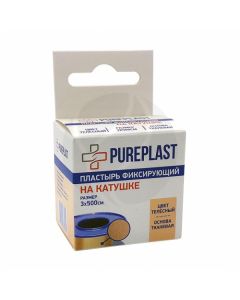 Pureplast plaster fixing tissue base, flesh-colored, 3 * 500cm | Buy Online
