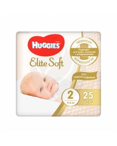 Huggies Elite Soft 2 diapers 4-6 kg, 25 pc | Buy Online