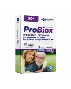 Probiox 50+ capsules of dietary supplements, No. 20 | Buy Online