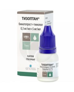 Tisoptan drops 0.3 + 5mg / ml, 3ml | Buy Online