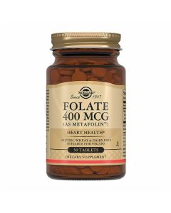 Solgar Folate (Metafolin) tablets dietary supplements 400mkg, No. 50 | Buy Online