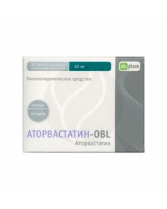 Atorvastatin tablets p / o 40mg, No. 30 | Buy Online