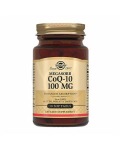Solgar Coenzyme Q-10 100mg capsule dietary supplement 462mg, No. 30 | Buy Online