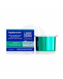 Librederm Hyaluronic collection Moisturizing sebum-regulating night cream (refillable block), 50ml | Buy Online