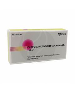 Hydroxychloroquine (Hydroxychloroquine sulfate) tablets p / o, No. 30 | Buy Online