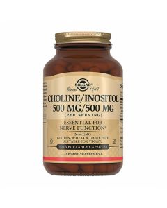 Solgar Choline / Inositol capsules dietary supplements 500mg / 500mg, No. 100 | Buy Online