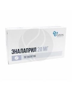 Enalapril tablets 20mg, No. 20 | Buy Online