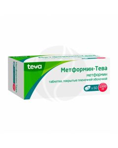 Metformin tablets 1000mg, Teva No. 60 | Buy Online