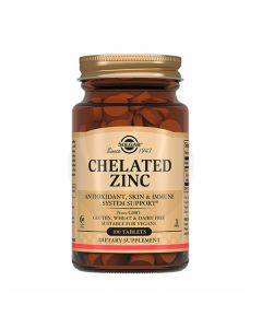 Solgar Zinc chelate tablets dietary supplements, No. 100 | Buy Online