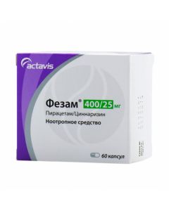 Fezam capsules 400mg + 25mg, No. 60 | Buy Online