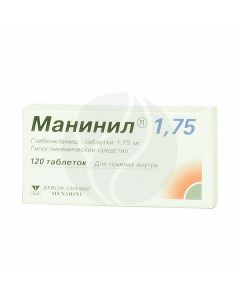 Maninil tablets 1.75mg, no. 120 | Buy Online