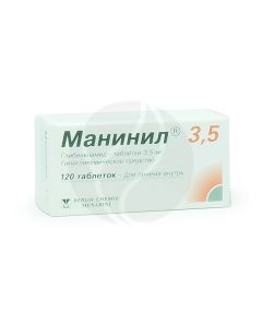 Maninil tablets 3.5mg, No. 120 | Buy Online