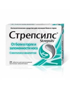 Strepsils tablets with menthol and eucalyptus, No. 24 | Buy Online