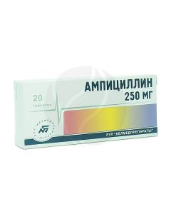 Ampicillin tablets 250mg, No. 20 | Buy Online