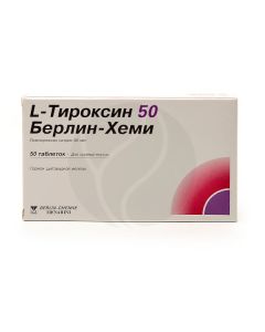 L-Tyroxin 50 tablets Berlin-Chemie 50mkg, No. 50 | Buy Online