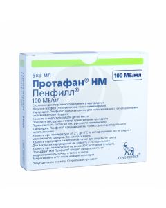 Protafan NM penfill suspension d / n / c injection 100 IU / ml, 3 ml No. 5 | Buy Online