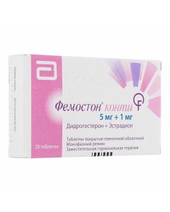 Buy cheap Dydrogesterone, Estradiol | Femoston Conti tablets coated.pl.ob. 28 pcs. online www.buy-pharm.com