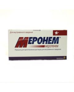 Buy cheap Meropenem | Meronem powder d / pr-r for intravenous administration. 1 g vials 10 pcs. online www.buy-pharm.com