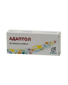 Buy cheap Tetrametyltetraazabytsyklooktandyon | Adaptol tablets 500 mg, 20 pcs. online www.buy-pharm.com