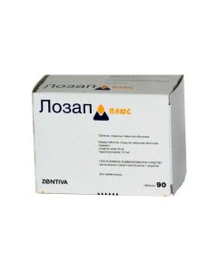 Buy cheap Hydrohlorotyazyd, Losartan | Lozap Plus tablets coated.pl.ob. 50 mg + 12.5 mg 90 pcs. online www.buy-pharm.com