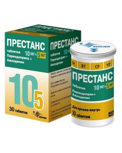 Buy cheap Amlodipine, Perindopril | Prestanz tablets 10 mg + 5 mg, 30 pcs. online www.buy-pharm.com