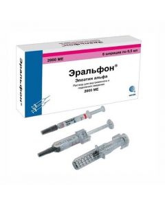 Buy cheap epoetin alfa | Eralfon solution for iv and sc administration of 2000 IU 0.5 ml syringe with a device. needle protection 6 pcs. online www.buy-pharm.com