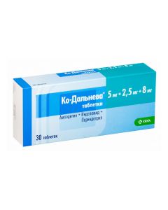 Buy cheap amlodipine, indapamide, Perindopril | Ko-Dalnev tablets 5 + 2.5 + 8 mg 30 pcs. pack online www.buy-pharm.com