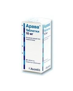 Buy cheap Leflunomyd | Arava tablets 10 mg, 30 pcs. online www.buy-pharm.com