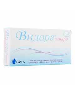 Buy cheap Drospyrenon, ethinyl estradiol | Vidora micro tablets coated.pl.ob. 3 mg + 0.02 mg 21 + 7 pcs. online www.buy-pharm.com