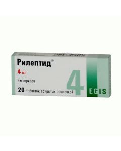 Buy cheap Risperidone | Rileptide tablets are coated. 4 mg 20 pcs. online www.buy-pharm.com