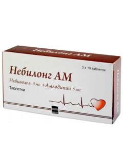 Buy cheap amlodipine, nebivolol | Nebilong AM tablets 5 mg + 5 mg, 30 pcs. online www.buy-pharm.com