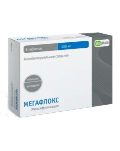 Buy cheap Moxifloxacin | Megaflox tablets coated.pl.ob. 400 mg 5 pcs. online www.buy-pharm.com