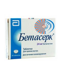 Buy cheap betahistine | Betaserc tablets 24 mg, 20 pcs. online www.buy-pharm.com