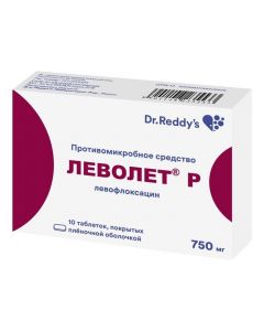 Buy cheap Levofloxacin | Levolet P tablets are covered. 750 mg 10 pcs. online www.buy-pharm.com