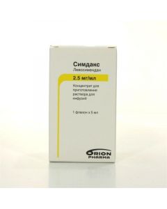 Buy cheap levosimendan | Simdax vials 2.5 mg / ml 5 ml, 1 pc. online www.buy-pharm.com