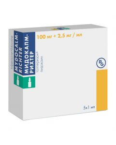 Buy cheap Tolperisone, lidocaine | Midokalm-Richter solution for iv and iv injected 100 mg / ml + 2.5 mg / ml 1 ml ampoules 5 pcs. online www.buy-pharm.com