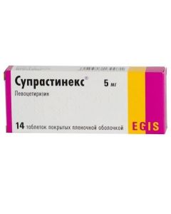 Buy cheap Levocetirizine | Suprastinex tablets coated.pl.ob. 5 mg 14 pcs. online www.buy-pharm.com