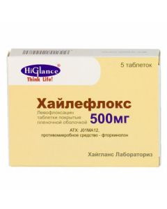 Buy cheap Levofloxacin | Highleflox tablets 500 mg, 5 pcs. online www.buy-pharm.com