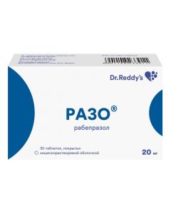 Buy cheap rabeprazole | Razo tablets are coated with intestinal solution. 20 mg 30 pcs. pack online www.buy-pharm.com