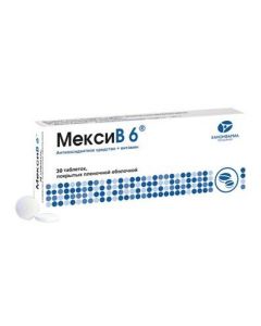 Buy cheap Ethylmethylhydroxypyridine succinate, Pyridoxine | MeksiV 6 tablets it is covered. 125mg + 10mg 30 pcs. online www.buy-pharm.com