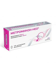 Buy cheap metronidazole, Mykonazol | Metromicon-Neo vaginal suppositories 500 mg + 100 mg 14 pcs. online www.buy-pharm.com