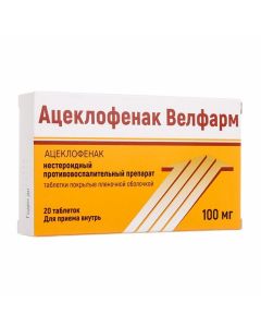 Buy cheap Aceclofenac | Aceclofenac Welfarm tablets coated.pl.ob. 100 mg 20 pcs. online www.buy-pharm.com