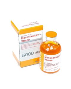 Buy cheap Methotrexate | Methotrexate-Ebeve concentrate for solution for infusions 5000 mg / 50 ml vials 50 ml 1 pc. online www.buy-pharm.com