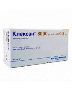 Buy cheap enoksaparyn sodium | Clexane syringes 80 mg, 0.8 ml, 10 pcs. online www.buy-pharm.com