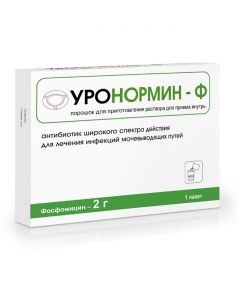 Buy cheap fosfomycin | Uronormin-F powder for preparations. solution for oral administration 2 g sachets 6 g 1 pc. online www.buy-pharm.com