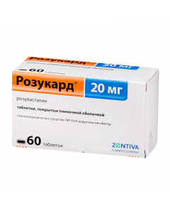 Buy cheap rosuvastatin | Rosucard tablets are covered.pl.ob. 20 mg, 60 pcs. online www.buy-pharm.com